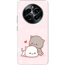 TechTree Realme 12 Pro-Pro Plus Uyumlu Sevimli ve Remontik Kediler Baskılı Silikon Kılıf