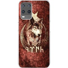 TechTree Oppo A54 Uyumlu Göktürk Yazılı ve Bozkurt Desenli Baskılı Silikon Kılıf