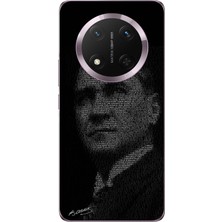 TechTree Honor Magic 7 Lite Uyumlu Gençliğe Hitabe Yazılı Atatürk Silüeti Baskılı Silikon Kılıf
