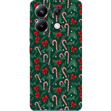 TechTree Poco X6 Pro Uyumlu Yılbaşı Çam Ağacı ve Baston Şeker Baskılı Silikon Kılıf