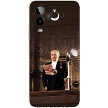 TechTree General Mobile Gm 24 Pro Uyumlu Atatürk Ilk Meclis Konuşması Baskılı Silikon Kılıf