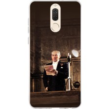 TechTree Huawei Mate 10 Lite Uyumlu Atatürk Ilk Meclis Konuşması Baskılı Silikon Kılıf