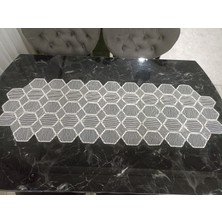 Lavanderi Fransız Dantelli Tek Parça Runner, Masa&sehpa Örtüsü, Çeyizlik Runner