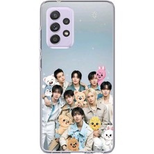 TechTree Samsung Galaxy A72 Uyumlu Tray Kids K-Pop Grubu ve Skzoo Temalı Baskılı Silikon Kılıf