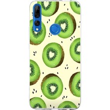 TechTree Honor 9x Uyumlu Yeşil Kivi Dilimleri ve Kalp Çekirdek Baskılı Silikon Kılıf