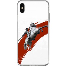 TechTree iPhone X-Xs Uyumlu Şaha Kalkmış At Detaylı Atatürk  Baskılı Silikon Kılıf