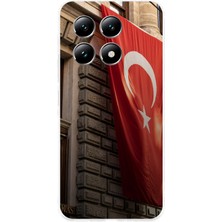 TechTree Xiaomi Mi 14T Pro Uyumlu Dev Türk Bayrağı Baskılı Silikon Kılıf