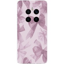 TechTree Honor Magic 7 Pro Uyumlu Menekşe Tonlu Fiyonk Baskılı Silikon Kılıf