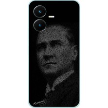 TechTree Vivo Y22 Uyumlu Gençliğe Hitabe Yazılı Atatürk Silüeti Baskılı Silikon Kılıf