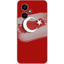 TechTree Honor 400 Uyumlu Türkiye Harita Detaylı Türk Bayrağı Baskılı Silikon Kılıf