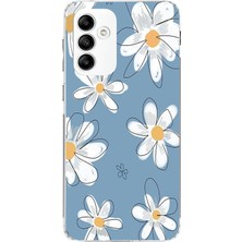 TechTree Samsung Galaxy A05S Uyumlu Mavi Papatya Bahçesi Baskılı Silikon Kılıf