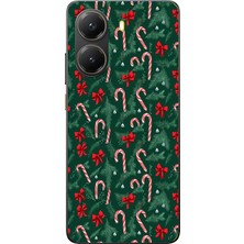 TechTree Poco X7 Pro Uyumlu Yılbaşı Çam Ağacı ve Baston Şeker Baskılı Silikon Kılıf