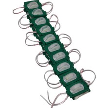 Powerr Led Aydınlatma 12 Volt 1.2 Watt Dar Açılı Tek Lensli Yeşil LED Modül IP65 10 Adet Modül
