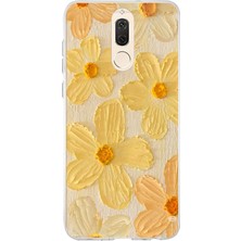 TechTree Huawei Mate 10 Lite Uyumlu Güneşin Dokunuşu Sarı Papatya Baskılı Silikon Kılıf