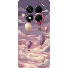 TechTree Redmi Note 14 Pro 5g Uyumlu Mor Gökyüzü ve Uçan Balon Baskılı Silikon Kılıf