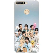 TechTree Huawei Y6 2018 - Honor 7A Uyumlu Tray Kids K-Pop Grubu ve Skzoo Temalı Baskılı Silikon Kılıf