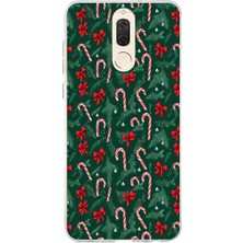 TechTree Huawei Mate 10 Lite Uyumlu Yılbaşı Çam Ağacı ve Baston Şeker Baskılı Silikon Kılıf