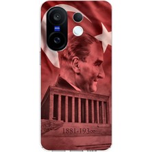 TechTree Vivo X200 Fe Uyumlu Atatürk Portresi ve Anıtkabir Baskılı Silikon Kılıf