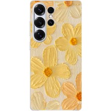 TechTree Samsung Galaxy S25 Ultra Uyumlu Güneşin Dokunuşu Sarı Papatya Baskılı Silikon Kılıf