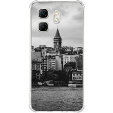 TechTree Infinix Hot 50I - Smart 9 Uyumlu Galata Kulesi ve Deniz Manzaralı Baskılı Silikon Kılıf