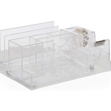 Özbience Şeffaf Aüstü Organizer Kalemlik ve Bant Kesicili Çok Fonksiyonlu