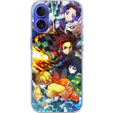 TechTree iPhone 16 Uyumlu Demon Slayer Efsanesi:iblis Avcıları Baskılı Silikon Kılıf