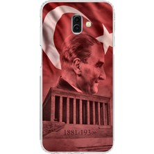 TechTree Samsung Galaxy J6 Plus Uyumlu Atatürk Portresi ve Anıtkabir Baskılı Silikon Kılıf