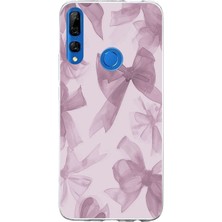 TechTree Honor 9x Uyumlu Menekşe Tonlu Fiyonk Baskılı Silikon Kılıf