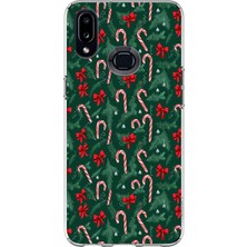 TechTree Samsung Galaxy A10S Uyumlu Yılbaşı Çam Ağacı ve Baston Şeker Baskılı Silikon Kılıf