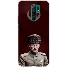 TechTree Redmi 9 Uyumlu Ay Yıldız ve Başkomutan Atatürk Baskılı Silikon Kılıf