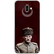 TechTree Samsung Galaxy J6 Plus Uyumlu Ay Yıldız ve Başkomutan Atatürk Baskılı Silikon Kılıf
