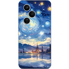 TechTree Honor 400 Pro Uyumlu Yıldızlı Gökyüzü ve Şehir Silüeti Baskılı Silikon Kılıf
