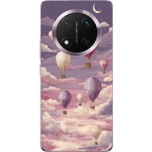 TechTree Honor Magic 7 Lite Uyumlu Mor Gökyüzü ve Uçan Balon Baskılı Silikon Kılıf