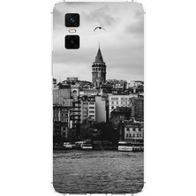 TechTree Infinix Gt 30 Pro Uyumlu Galata Kulesi ve Deniz Manzaralı Baskılı Silikon Kılıf