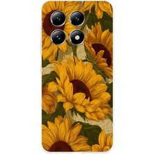 TechTree Xiaomi Mi 14T Pro Uyumlu Altın Sarısı Ayçiçeği Bahçesi Baskılı Silikon Kılıf
