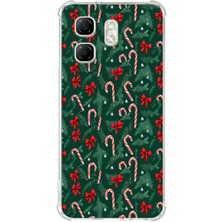 TechTree Infinix Hot 50I - Smart 9 Uyumlu Yılbaşı Çam Ağacı ve Baston Şeker Baskılı Silikon Kılıf