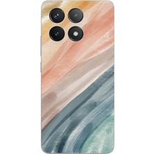 TechTree Poco F6 Pro Uyumlu Modern Renk Paleti Baskılı Silikon Kılıf