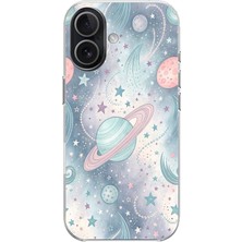 TechTree iPhone 17 Uyumlu Soft Renkli Gezegenler Baskılı Silikon Kılıf