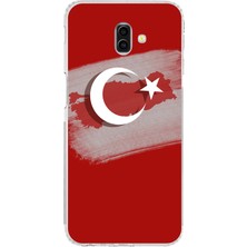 TechTree Samsung Galaxy J6 Plus Uyumlu Türkiye Harita Detaylı Türk Bayrağı Baskılı Silikon Kılıf