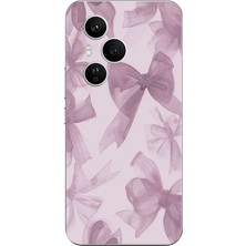 TechTree Honor 400 Pro Uyumlu Menekşe Tonlu Fiyonk Baskılı Silikon Kılıf