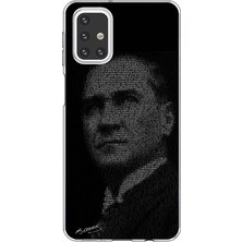 TechTree Samsung Galaxy M31S Uyumlu Gençliğe Hitabe Yazılı Atatürk Silüeti Baskılı Silikon Kılıf