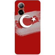 TechTree Realme 12 Lite Uyumlu Türkiye Harita Detaylı Türk Bayrağı Baskılı Silikon Kılıf