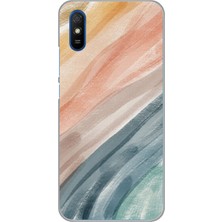 TechTree Redmi 9A Uyumlu Modern Renk Paleti Baskılı Silikon Kılıf