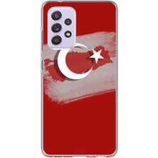 TechTree Samsung Galaxy A72 Uyumlu Türkiye Harita Detaylı Türk Bayrağı Baskılı Silikon Kılıf