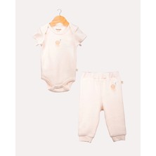 Hoogie 2li Alt -Üst Ocean Desenli Takım - Ekru