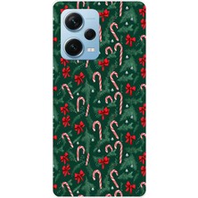 TechTree Redmi Note 12 Pro 5g Uyumlu Yılbaşı Çam Ağacı ve Baston Şeker Baskılı Silikon Kılıf