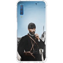 TechTree Samsung Galaxy A7 2018 Uyumlu Atatürk Cephede Baskılı Silikon Kılıf