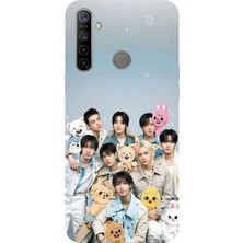 TechTree Realme 5i - 6i - C3 Uyumlu Tray Kids K-Pop Grubu ve Skzoo Temalı Baskılı Silikon Kılıf