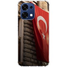 TechTree Oppo A6 Pro Uyumlu Dev Türk Bayrağı Baskılı Silikon Kılıf