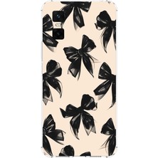 TechTree Infinix Gt 30 Pro Uyumlu Siyah Fiyonk Kurdele Baskılı Silikon Kılıf